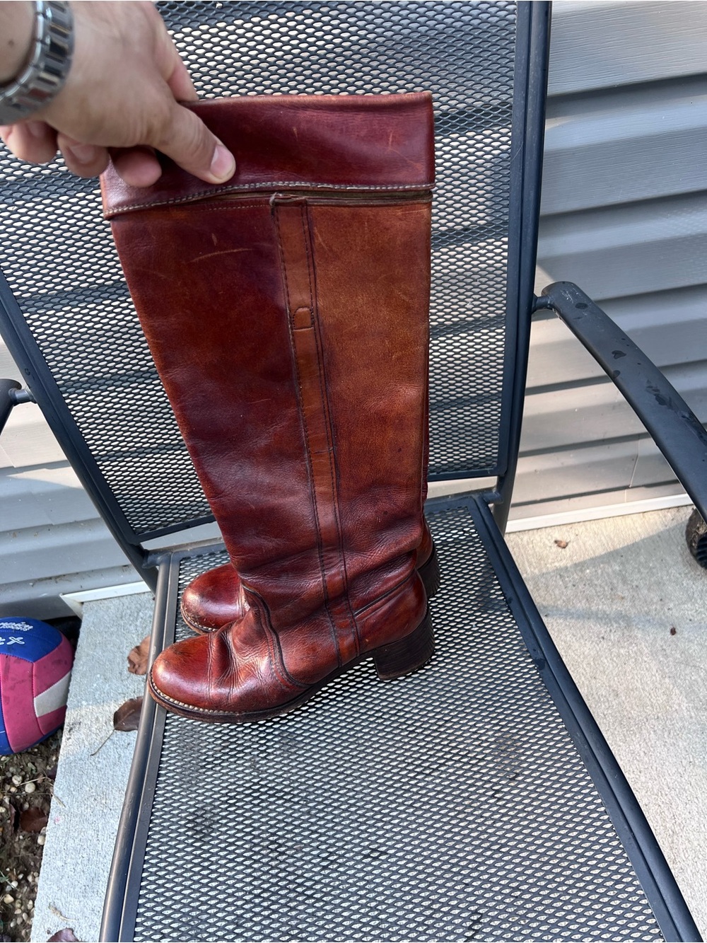Frye Women's Over-The-Knee Leather Boots in Chestnut Brown